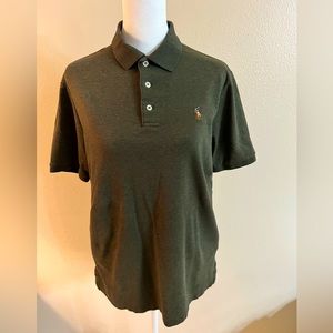 Mens classic polo Ralph Lauren dark green size small
